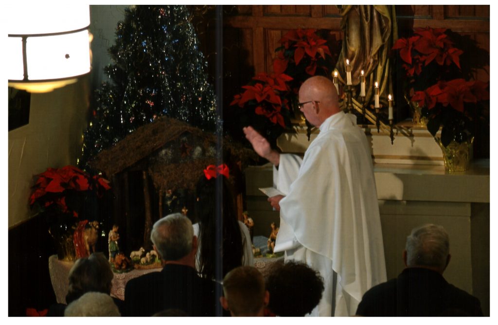 Fr. Naylor Blesses the 1930’s Nativity